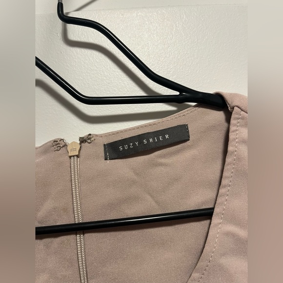 Cream Dress with Black Lace - Picture 8 of 9